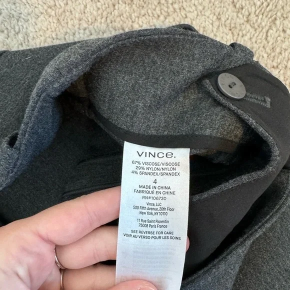 Vince Women’s Dark Gray Pants Size 4 - Picture 9 of 12